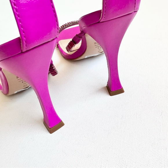 Schutz Nellina Leather Rhinestone Pumps Pink - Picture 6 of 10